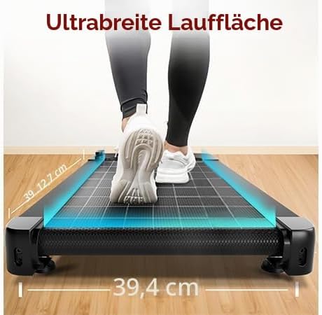 Bluearth Walking Pad mit 10% Automatische Steigung, Max 150KG, 2.5PS Leiser Motor, Laufband Schreibt