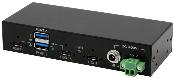 EX-11295HMS 4 Port USB 3.2 Gen 2 HUB Din-Rail Kit und Wand VIA VL822 Chipset