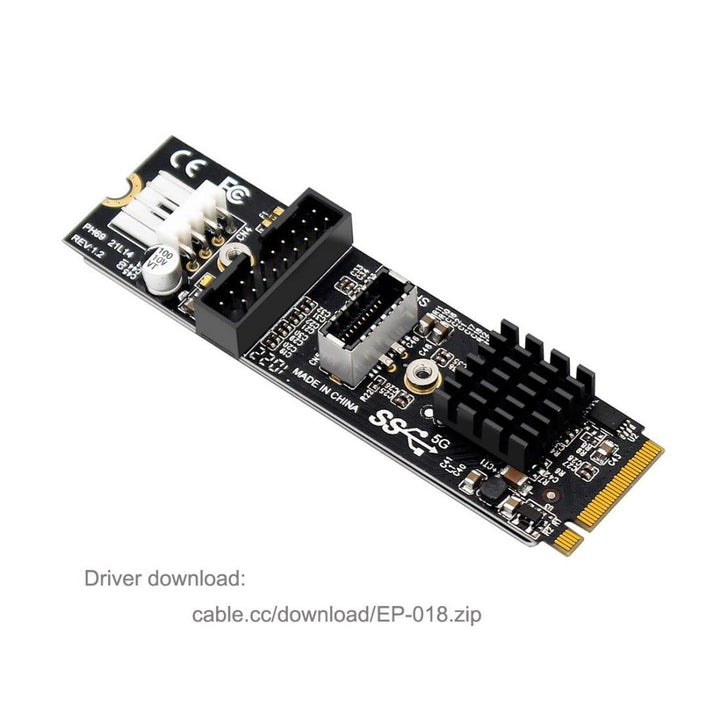 ChenYang CY NVME NGFF M-Key Express-Karte auf Type-E USB 3.1-Frontplatte und USB 3.0 20Pin Sockel VL
