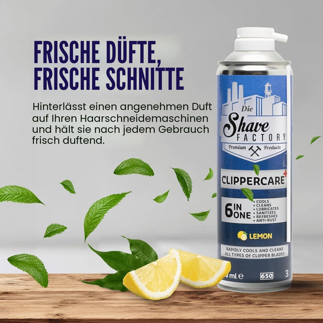 The Shave Factory Clippercare Spray – Effiziente Pflege der Haarschneidemaschine, Kühlmittel, Schmie