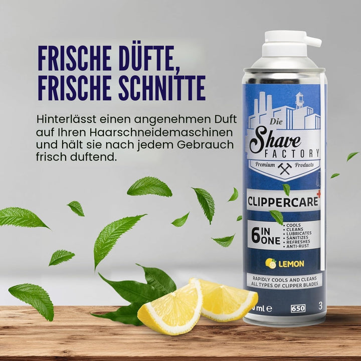 The Shave Factory Clippercare Spray – Effiziente Pflege der Haarschneidemaschine, Kühlmittel, Schmie