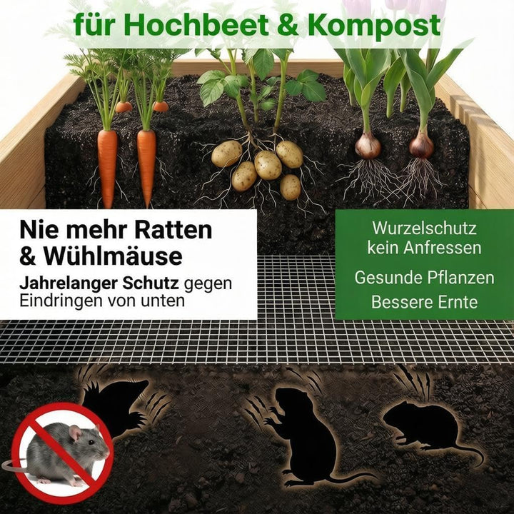 Amagabeli Drahtgitter Volierendraht 1m X 20m, Feuerverzinkt &amp; Rostfrei (12x12mm) – Für Hochbeet, Vol