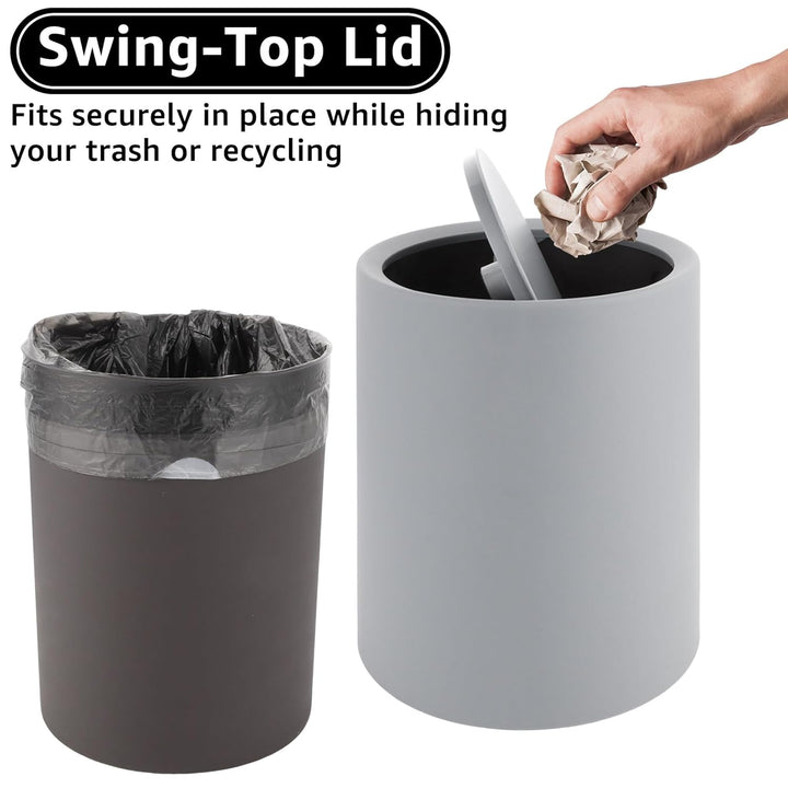 STARVAST Schwingdeckeleimer Mod. 8 Liter Kosmetikeimer mit Deckel aus hochwertigem Kunststoff mit In
