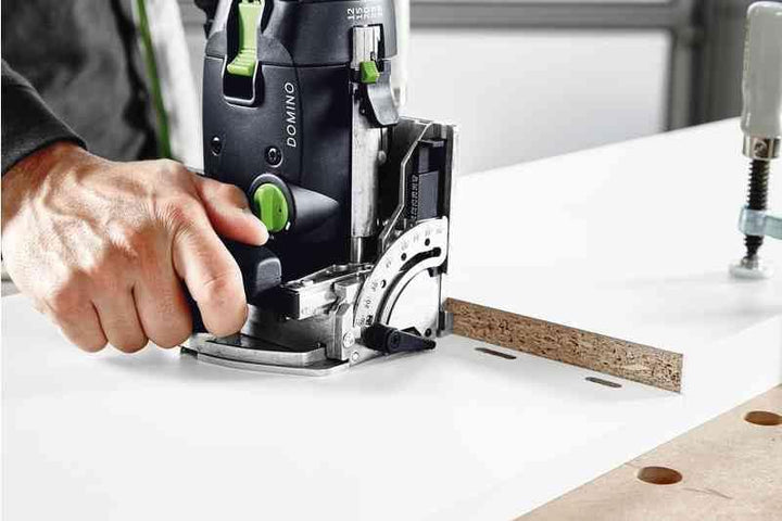 Festool Dübelfräse DF 500 Q-Plus DOMINO (mit DOMINO Fräser, Zusatzanschlag, Gabelschlüssel), im Syst