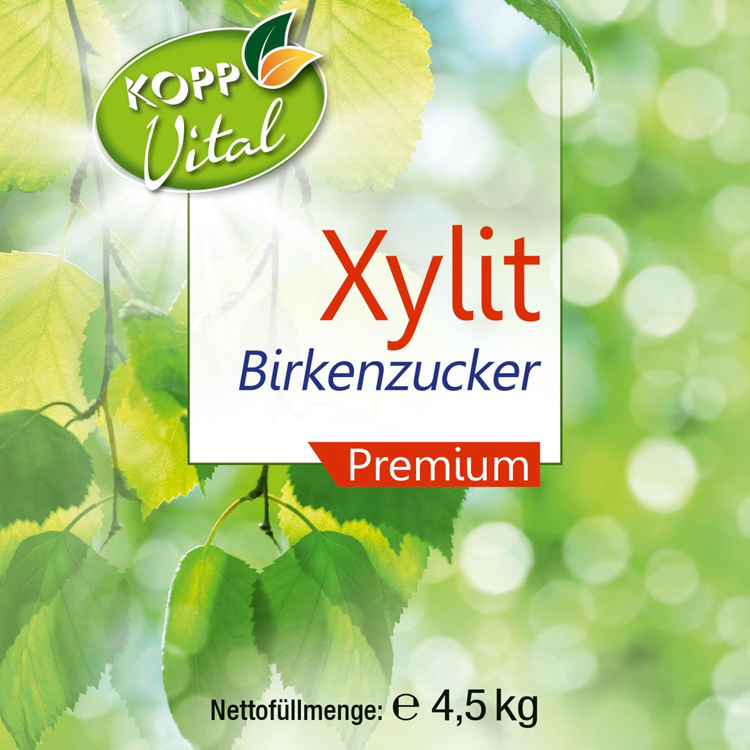 KOPP Vital® Xylit Birkenzucker Premium | 4,5kg | aus Finnland | Tafelsüsse auf der Grundlage von Xyl