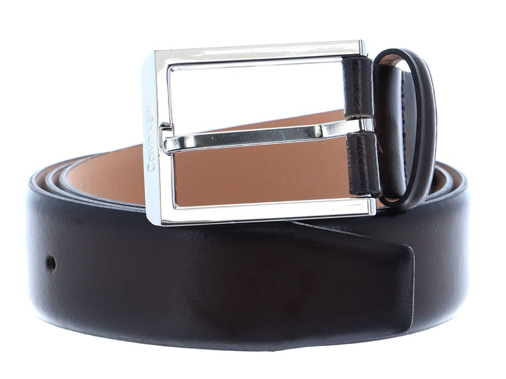 Calvin Klein Skived Adjustable Belt 35 mm W95 Dark Brown - kürzbar