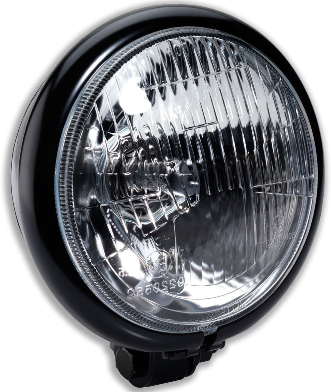 Germany Motorsports Motorrad Haupt Front Scheinwerfer Bullet Bates-Style schwarz E-geprüft universal