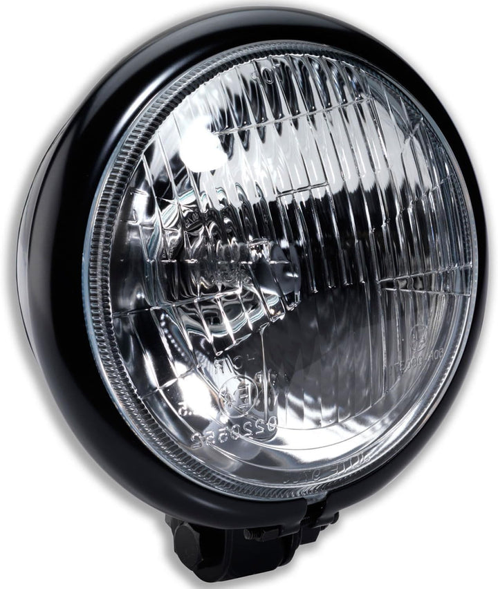 Germany Motorsports Motorrad Haupt Front Scheinwerfer Bullet Bates-Style schwarz E-geprüft universal