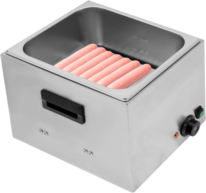 Würstchenwärmer, 10L Edelstahl Bockwurstwärmer, 122-572℉Präzise Temperaturregelung, 220V, 1300W, 39