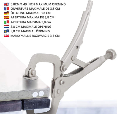 Kurtzy 13,3 cm Schraubzwingen Klemmzwingen Metall Schnellspannzwingen Set Verstellbar mit Schraube S