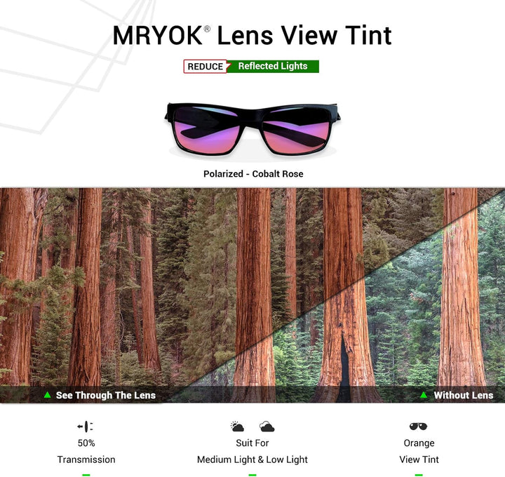 Mryok Ersatzgläser für Oakley Turbine Rotor Polarisiert - Kobaltrose. Mryok, Polarisiert - Kobaltros