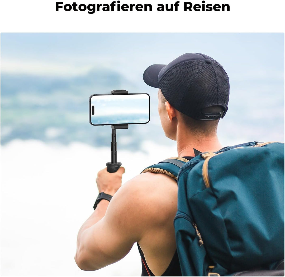 Mini Stativ,K&F Concept MS09 Selfie Stick Tischstativ,Desktop Vlogging-Stativ mit 360° Kugelkopf,Han