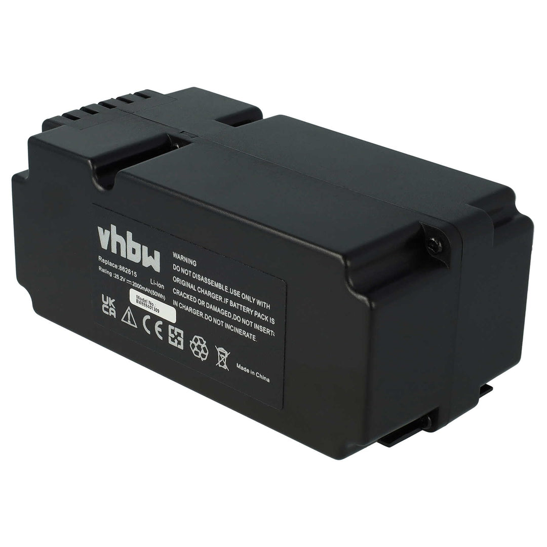 vhbw Akku kompatibel mit Garden Feelings R800Easy Rasenmäher Rasenroboter (2000mAh, 25,2V, Li-Ion)