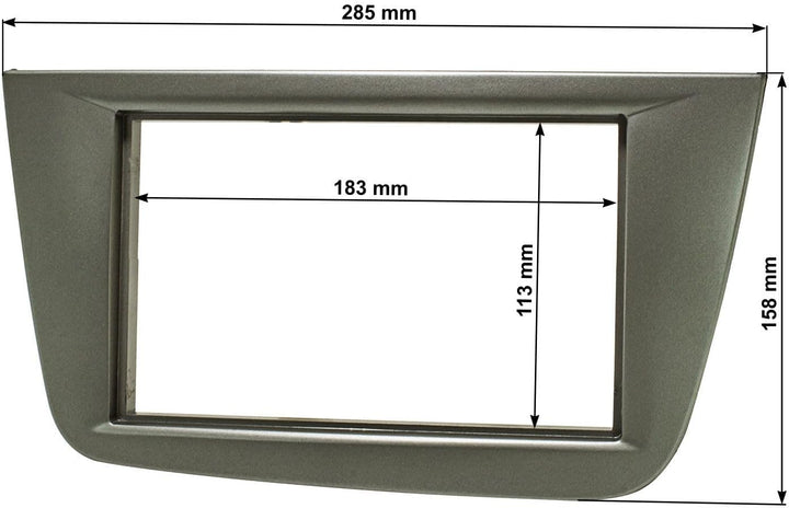 tomzz Audio 2449-001 Doppel DIN Radioblende Set kompatibel mit Seat Altea FR XL Toledo 5P dunkelsilb