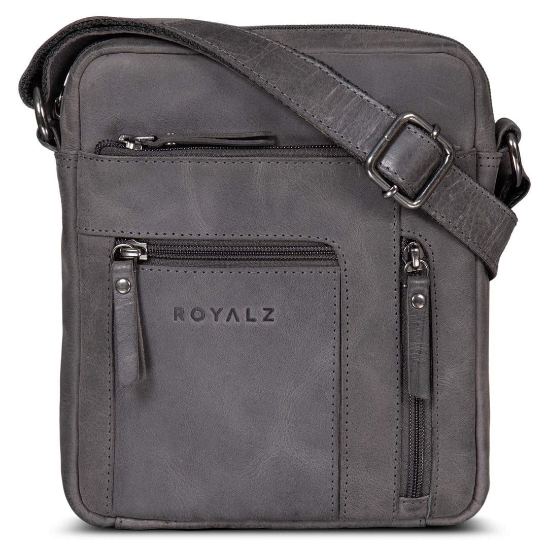 ROYALZ 'Dallas' Kleine Umhängetasche Herren Leder Vintage Look Echtleder Männer Ledertasche Mini Sch