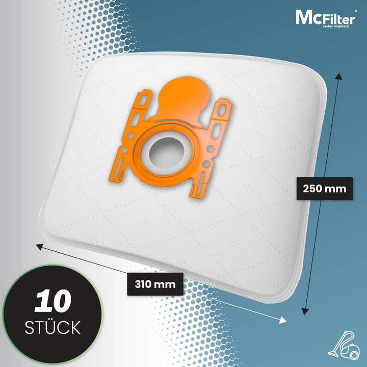 McFilter I 10 Staubsaugerbeutel + 1 Hepa Filter + 1 Motorschutzfilter geeignet für Bosch BSG6 Siemen