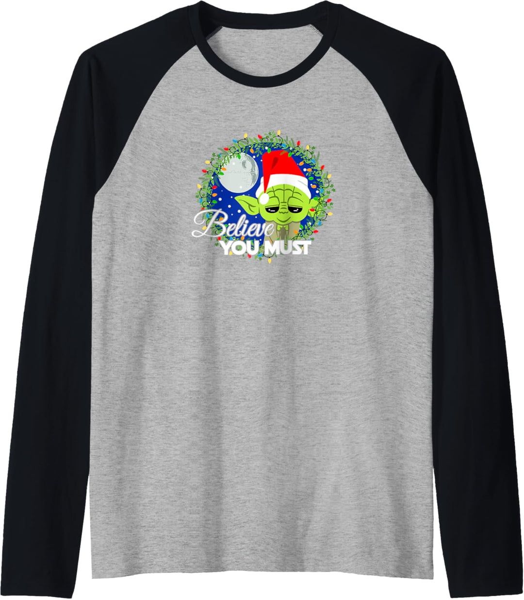 Star Wars Yoda Santa Believe You Must Weihnachten Reef Raglan