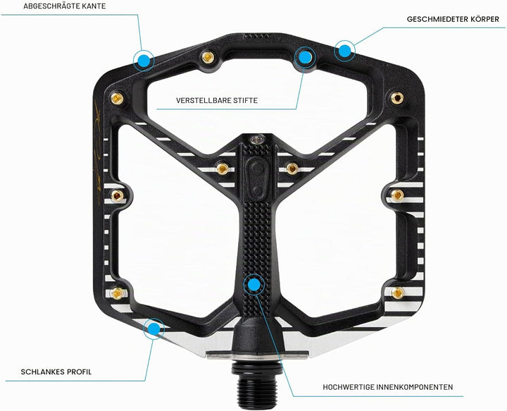 CRANKBROTHERS Stamp-1 Pedale Dunkelgrünes Grün L Stempel 7, Dunkelgrünes Grün L Stempel 7