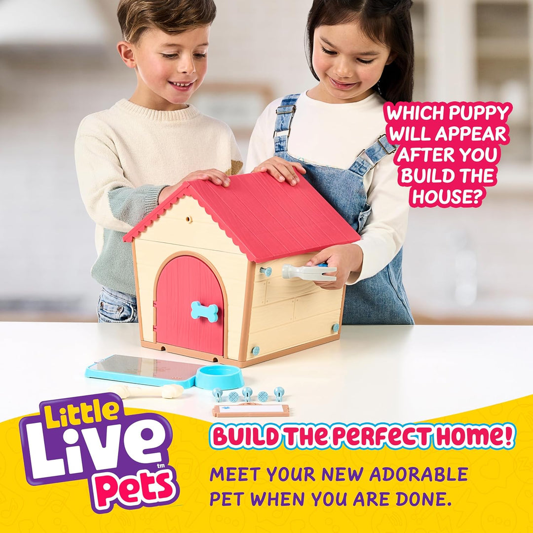 Little Live Pets – My Puppy's Home: interaktiver Hund mit DIY-Hundehütte zum Selbstaufbauen und span