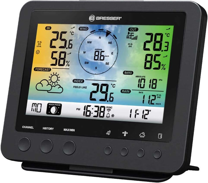 Bresser zusätzliche Basisstation für 7002580 Wetter Center, Schwarz