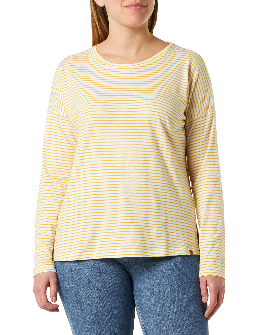 camel active Damen Pullover XS Ginger/Off White, XS Ginger/Off White