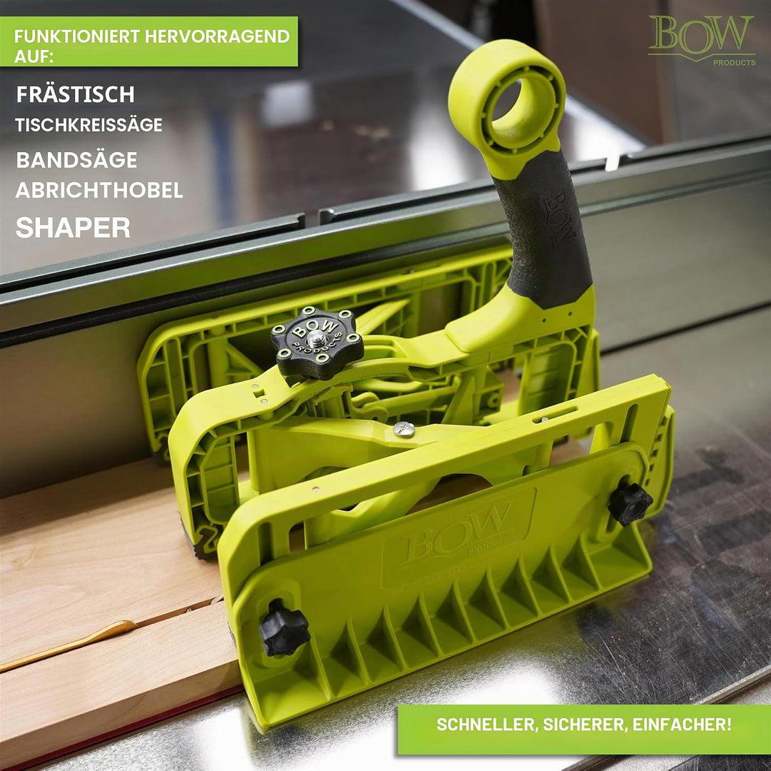 BOW Products Erweiterbarer Schubschuh – Tischsägen-Pushblock für Holzbearbeitung, erweiterbar von 5,