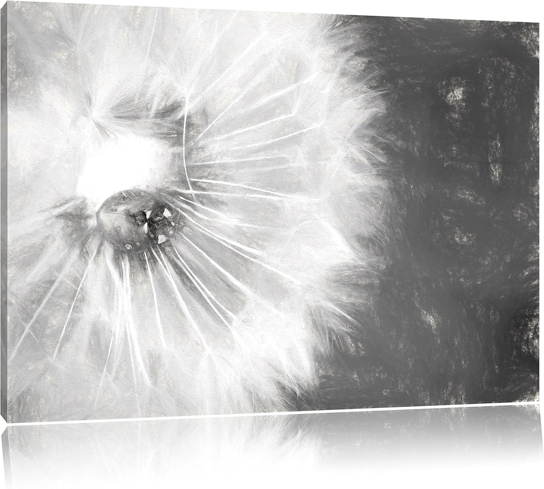 Pixxprint Marienkäfer auf einem Löwenzahn als Leinwandbild/Grösse: 100x70 / Wandbild/Kunstdruck/fert