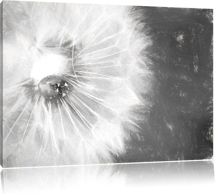 Pixxprint Marienkäfer auf einem Löwenzahn als Leinwandbild/Grösse: 100x70 / Wandbild/Kunstdruck/fert