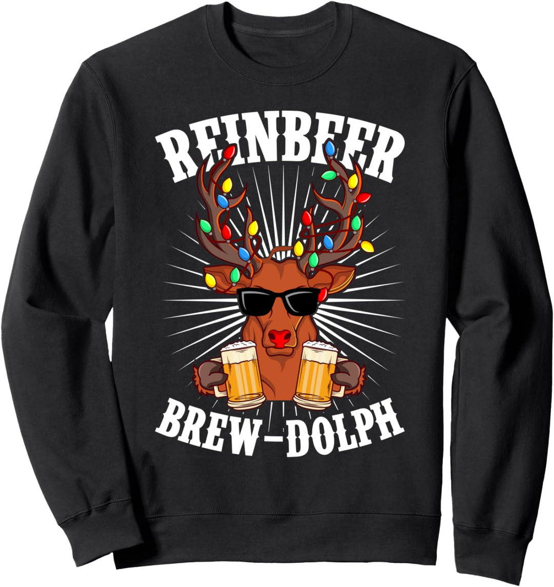 Brewdolph REINBEER Weihnachten Retro Geschenke für Sweatshirt