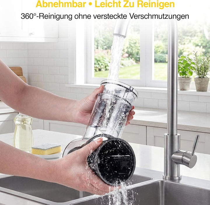 Gemüseschneider Elektrisch, Elektrische Käsereibe mit 7 Edelstahlklingen, 300W Reibe für Obst und Ge