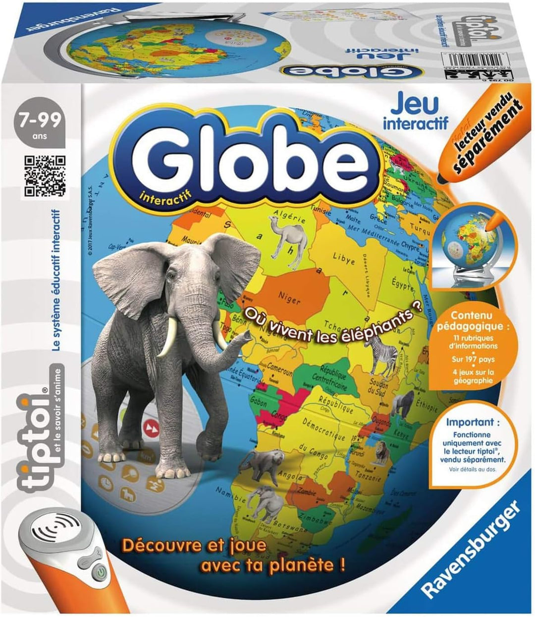 Ravensburger 00793 Globe Interactif Tiptoi Elektronisches Lernspiel, Mehrfarbig