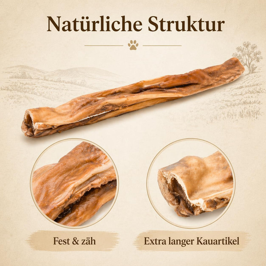 123...Hund dabei! - Rinderkopfhaut 30cm - 2,5kg, schonend getrocknete Rinderkopfhaut für Hunde, Qual