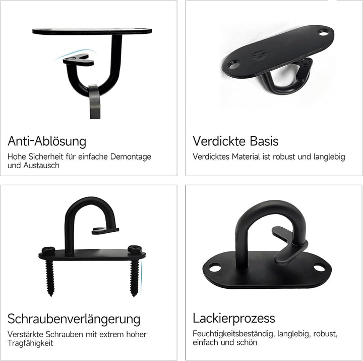 Wand-/Deckenhalter für Widerstandsbänder – Fitness-Haken für Schlingentrainer, Krafttraining & Homeg