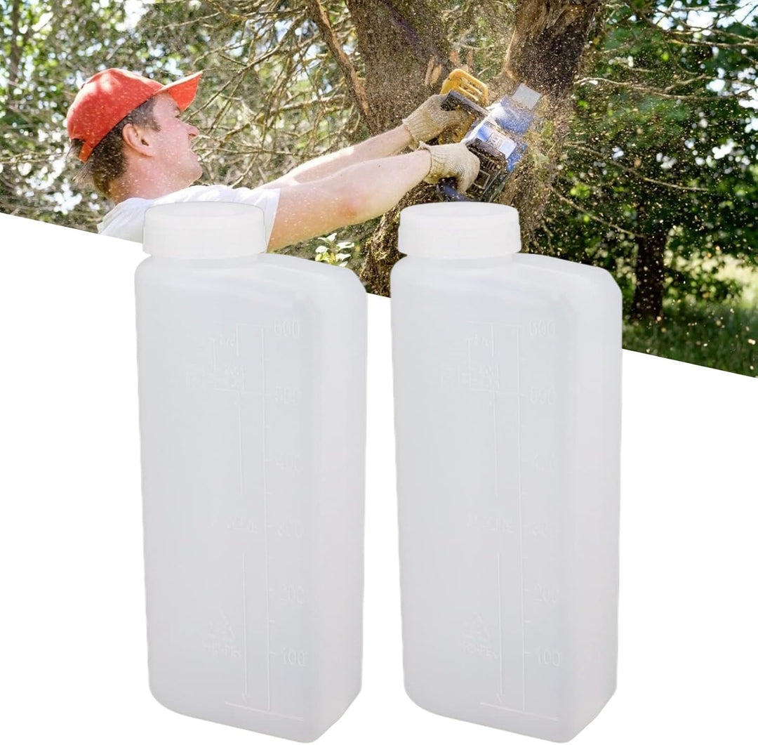 2 Stück 600 Ml 2-Takt-Ölmischflasche, Öl-Benzin-Kraftstoff-Mischflasche, Professionelle Öl-Mischflas