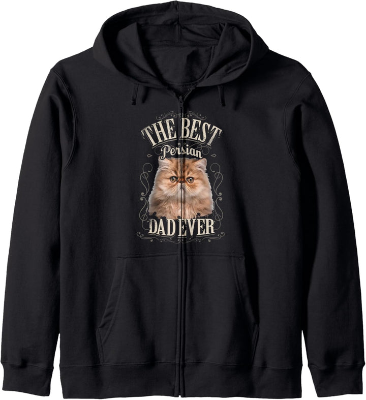 Best Persian Cat Dad Ever Perserkatze Geschenke Vintage Mann Kapuzenjacke