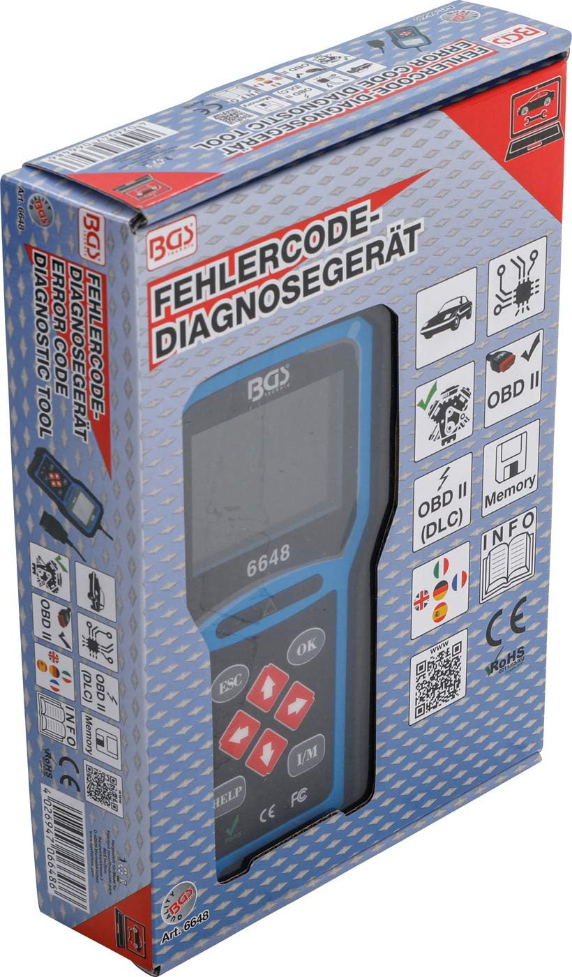 BGS 6648 | OBD 2 (EOBD) Fehler-Diagnosegerät | Klartext-Fehlercode | Auto-Scanner /