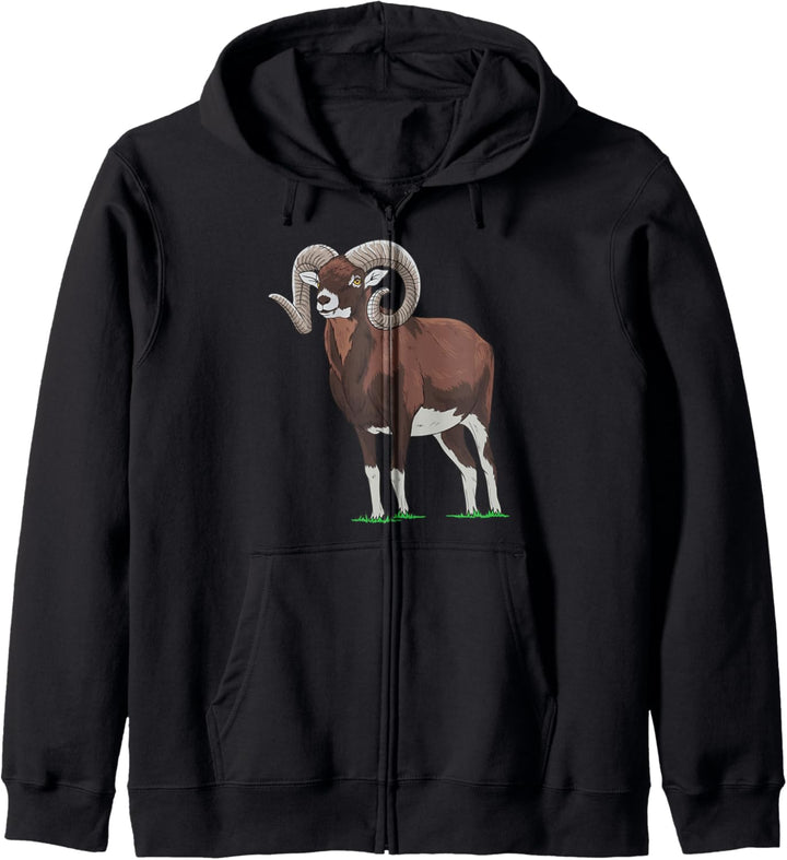 Mufflon Wildschaf Schaf Schäfer Kapuzenjacke