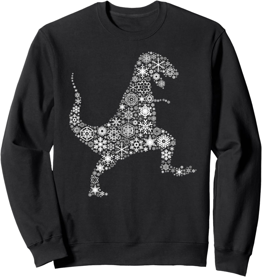 Weihnachts-Schneeflocke - Tyrannosaurus-Dinosaurier Sweatshirt