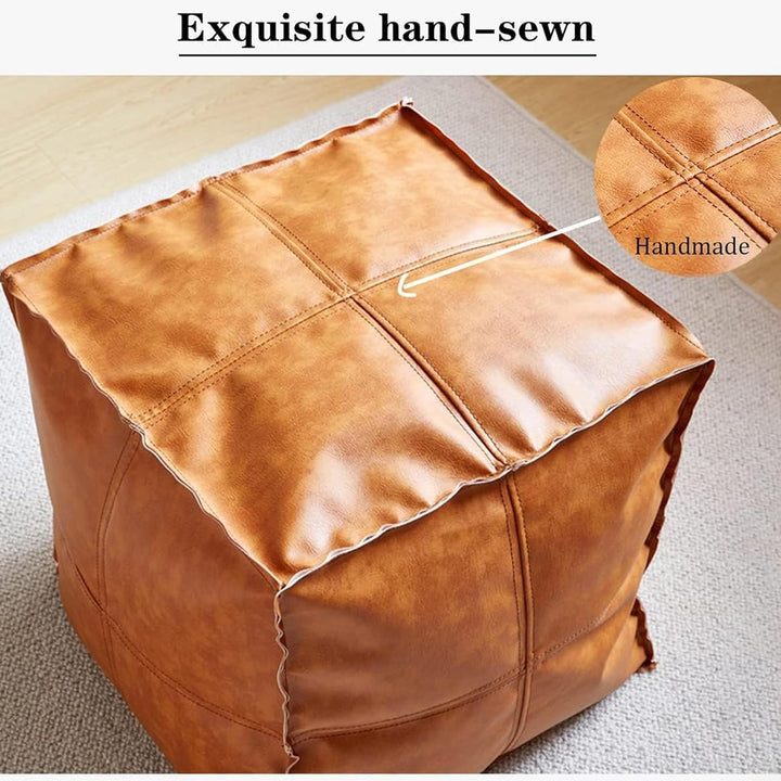 Louis Donné Pouf Hocker Quadratisches Sitzpouf Fusshocker, Ungefüllt PU-Leder Sitzpuff-45 * 45 * 45c