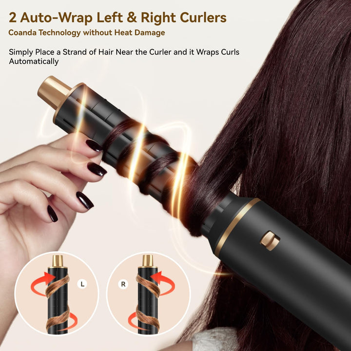 5 in 1 Hairstyler, Airstyler, Lockenstab Automatisch, Rundbürstenföhn, Warmluftbürste, Air Styler Fö