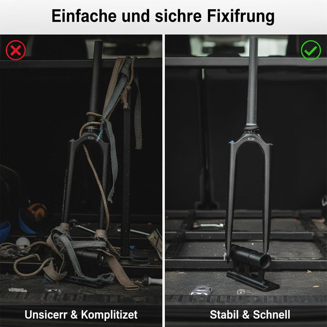 Hoypeyfiy Fahrradhalterung Auto, Vielseitiger Fahrradgabelhalter, einfach zu installierender Fahrrad