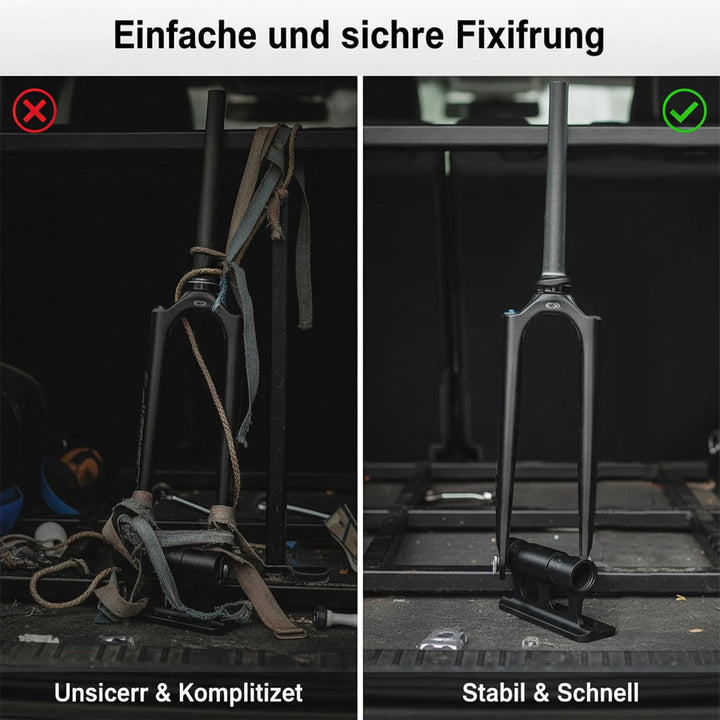 Hoypeyfiy Fahrradhalterung Auto, Vielseitiger Fahrradgabelhalter, einfach zu installierender Fahrrad