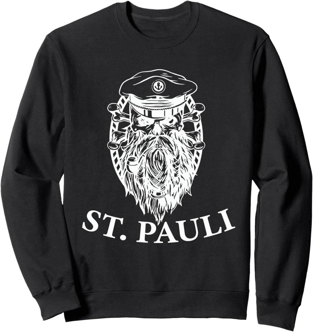St. Pauli Totenkopf Kapitän mit Hut Port Sweatshirt