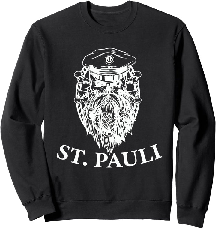 St. Pauli Totenkopf Kapitän mit Hut Port Sweatshirt
