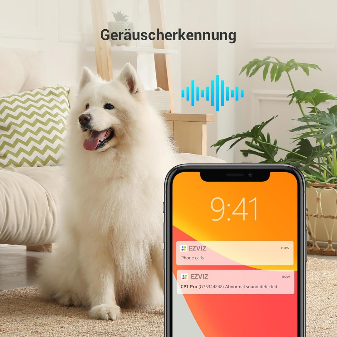 EZVIZ WLAN Indoor Überwachungskamera, 360º PTZ IP Kamera mit Farbnachtsicht, Personen-/Geräuscherken