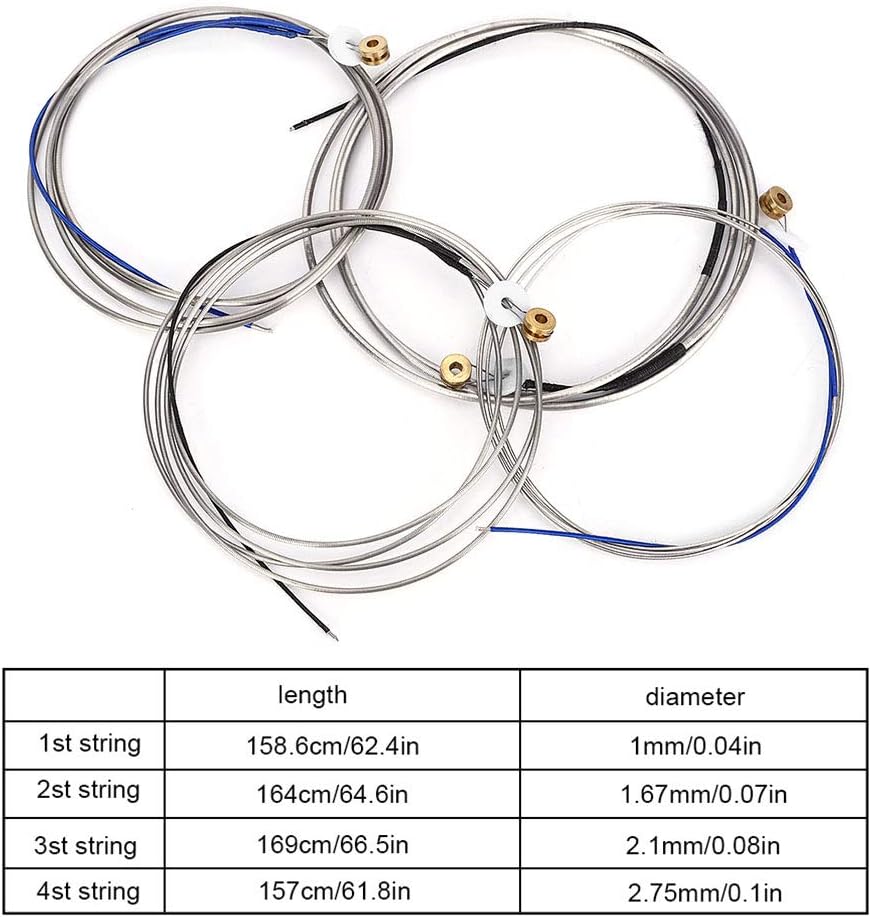 Double Bass Steel Wire String Einfach zu installieren, um alle Saiten eines Double Bass zu wechseln.
