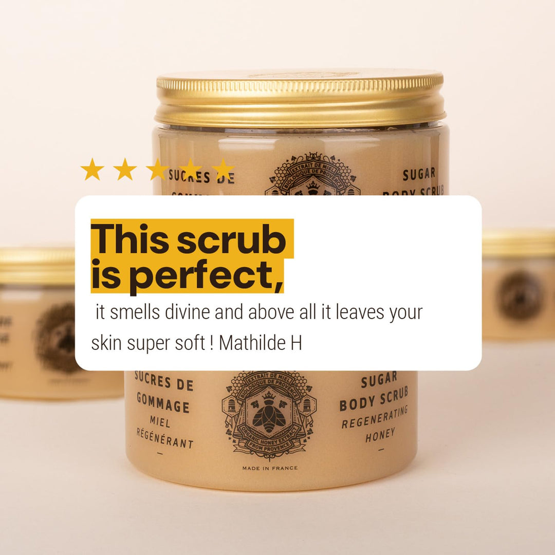 Panier des Sens Body Scrub mit Bio-Honig aus der Provence - Peeling für Körper, Hände und Füsse - Ma
