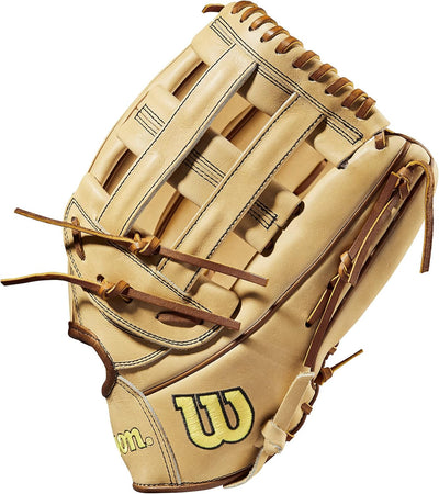 WILSON A200 Baseballhandschuh-Serie Linke Hand Wurf 32,4 cm (12,75 Zoll) Blond/Saddle Tan – Standard