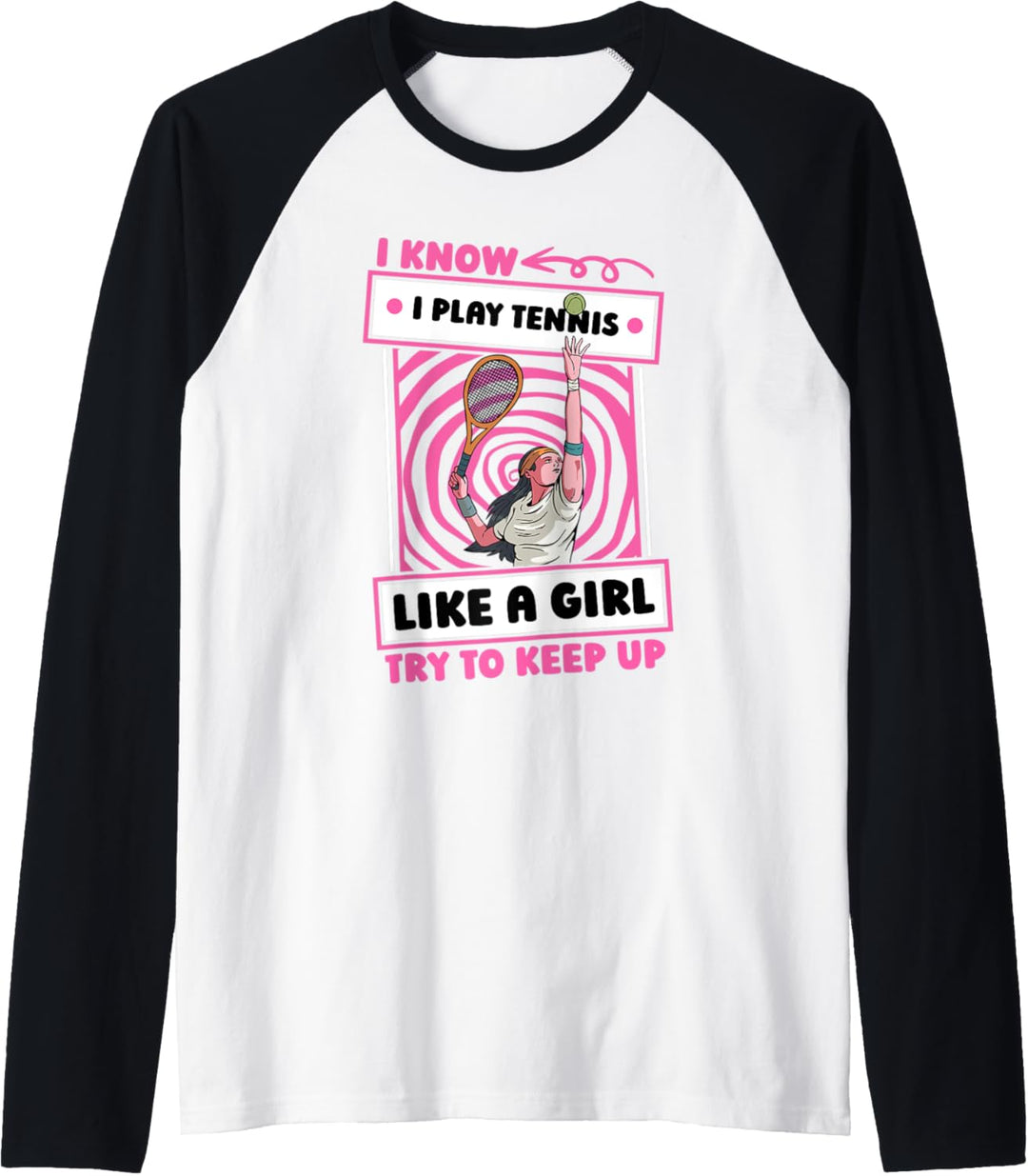 Tennis Mädchen Ball Sport Tennisschläger - Spieler Tennis Raglan