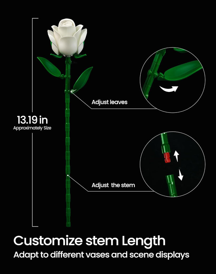 Millionspring-Bausatz für weisse Rosensträusse, weisse künstliche Rosen, Geschenke für Ihn Sie zur V